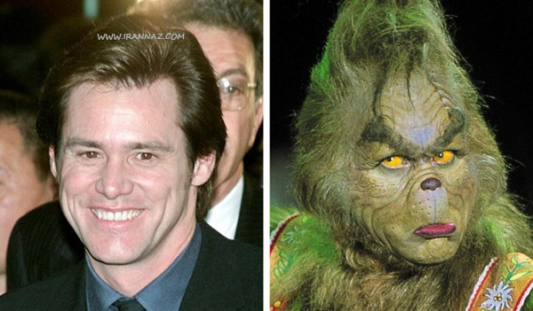 جیم کری - Jim Carrey در "چگونه گرینچ، کریسمس را دزدید" ، گریم های بسیار سنگین و عجیب بازیگران هالیوود